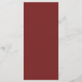Eenvoudige Elegante Bourgondi Trouw Menu (Achterkant)