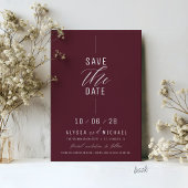 Eenvoudige Elegante Bourgondische Foto Christelijk Save The Date