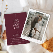 Eenvoudige Elegante Bourgondische Foto Christelijk Save The Date