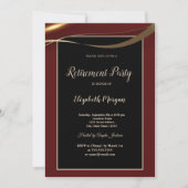 Eenvoudige elegante Bourgondische pensioen Kaart (Voorkant)