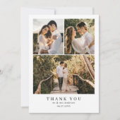 Eenvoudige Elegante Bourgondische Rode Monogram Fo Bedankkaart (Voorkant)