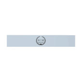 Eenvoudige elegante bruid en bruidegom monogram uitnodigingen wikkel (Vlak)