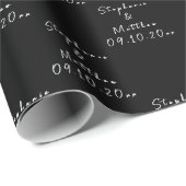 Eenvoudige Elegante Bruid en bruidegom Namen Bruil Cadeaupapier (Rol Hoek)