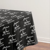 Eenvoudige Elegante Bruid en bruidegom Namen Bruil Tafelkleed (Voorbeeld)