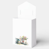 Eenvoudige Elegante Bruids Bloemen Tea Party Water Bedankdoosjes (Geopend)