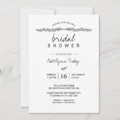 Eenvoudige Elegante Bruidsfeest Uitnodiging (Voorkant)