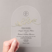 Eenvoudige elegante bruiloft acryl uitnodigingen (Insitu (Draagbaar))