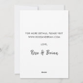 Eenvoudige Elegante Bruiloft Bewaar de Datum Fotok Feestdagenkaart (Achterkant)