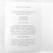 Eenvoudige elegante bruiloft details behuizing drieluik uitnodiging (Binnenzijde eerst)