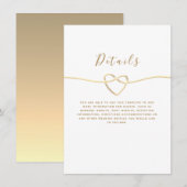 Eenvoudige elegante bruiloft details informatiekaartje (Voorkant / Achterkant)