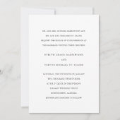 Eenvoudige Elegante Bruiloft Kaart (Voorkant)