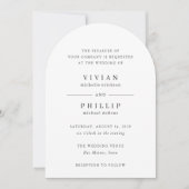 Eenvoudige Elegante Bruiloft Kaart (Voorkant)