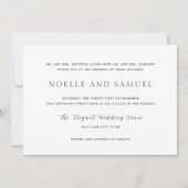 Eenvoudige Elegante Bruiloft Kaart (Voorkant)