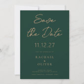 Eenvoudige elegante bruiloft niet-foto opslaan van save the date (Voorkant)