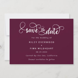Eenvoudige Elegante bruiloft opslaan van de datum  Save The Date