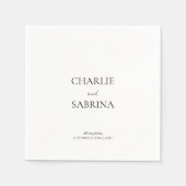 Eenvoudige elegante bruiloft papier servet (Voorkant)