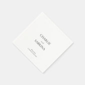 Eenvoudige elegante bruiloft papier servet (Hoek)