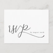 Eenvoudige Elegante Bruiloft RSVP Briefkaart (Voorkant)