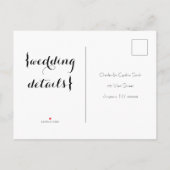 Eenvoudige elegante bruiloft RSVP briefkaarten (Achterkant)