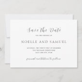 Eenvoudige Elegante Bruiloft Save The Date (Voorkant)