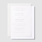 Eenvoudige Elegante Bruiloft Vellum Uitnodigingen (Offset)