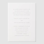 Eenvoudige Elegante Bruiloft Vellum Uitnodigingen (Voorkant)