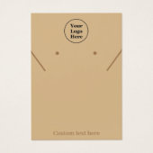 Eenvoudige elegante bruine kettingen oorbel Displa Visitekaartje (Voorkant)