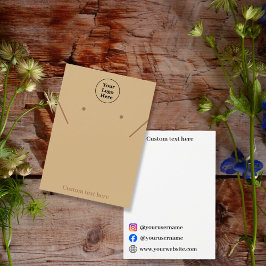 Eenvoudige elegante bruine kettingen oorbel Displa Visitekaartje