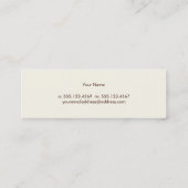 Eenvoudige elegante bruine lederen blik, professio mini visitekaartje (Achterkant)