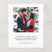 Eenvoudige Elegante Budget Bruiloft Save The Date Flyer (Achterkant)