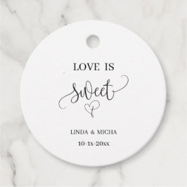 eenvoudige elegante cadeau Liefde is zoete bruilof Bedankjes Labels