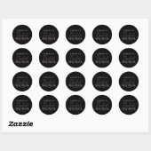 Eenvoudige Elegante Calligraphy Bruidsfeest Ronde Sticker (Vel)