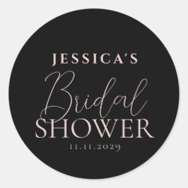 Eenvoudige Elegante Calligraphy Bruiloft Feest Ronde Sticker
