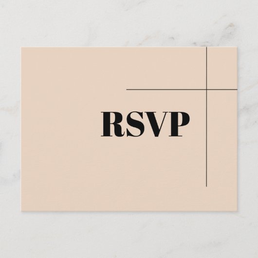 Eenvoudige elegante chic RSVP Briefkaart (Voorkant)