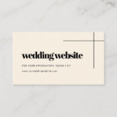 Eenvoudige elegante & chic trouwwebsitekaart informatiekaartje (Voorkant)