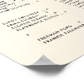 Eenvoudige elegante & chique alfabetische zitgrafi poster (Hoek)