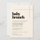 Eenvoudige elegante & chique Baby Brunch Kaart (Voorkant)