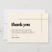 Eenvoudige elegante & chique bedankkaart (Voorkant)