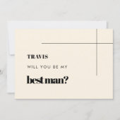 Eenvoudige elegante & chique Best man voorstel kaa Kaart (Voorkant)