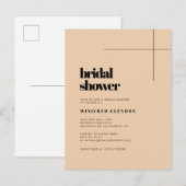 Eenvoudige elegante & chique bruids douche uitnodi briefkaart (Voorkant / Achterkant)