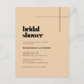 Eenvoudige elegante & chique bruids douche uitnodi briefkaart (Voorkant)