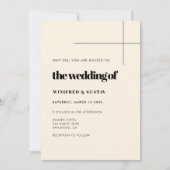 Eenvoudige elegante & chique bruiloft Alles in één Kaart (Voorkant)