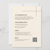 Eenvoudige elegante & chique bruiloft Alles in één Kaart (Achterkant)