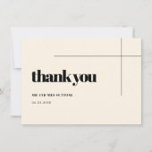 Eenvoudige elegante & chique bruiloft dank u kaart (Voorkant)