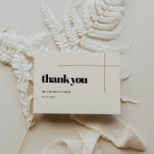 Eenvoudige elegante & chique bruiloft dank u kaart