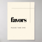 Eenvoudige elegante & chique bruiloft gunsten teke poster (Voorkant)