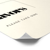 Eenvoudige elegante & chique bruiloft gunsten teke poster (Hoek)