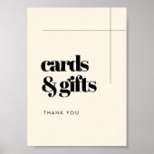 Eenvoudige elegante & chique bruiloft Kaarten & Gi Poster (Voorkant)