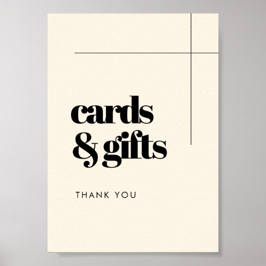 Eenvoudige elegante & chique bruiloft Kaarten & Gi Poster (Voorkant)