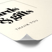 Eenvoudige elegante & chique bruiloft Kaarten & Gi Poster (Hoek)